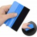 Professional felt edged vinyl squeegee application for decals